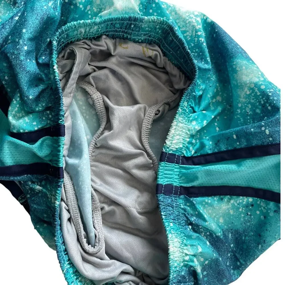 Nike Womens Size XS Athletic Tempo Running Shorts Dri Fit Lined Blue Green Teal